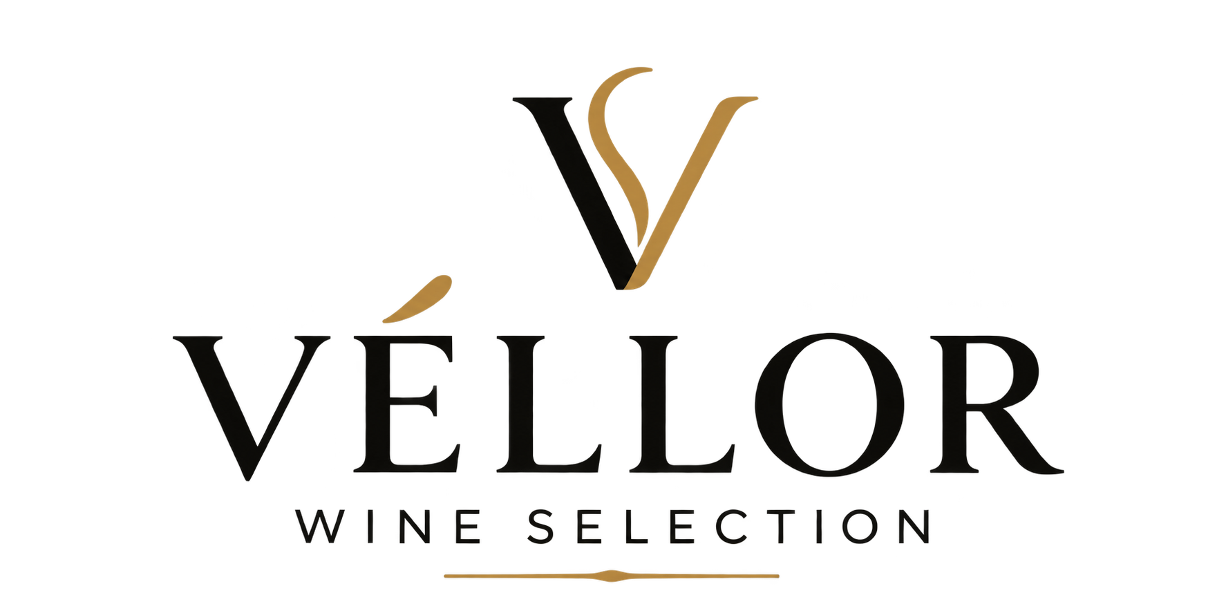 VÉLLOR Wine Selection — símbolo preto e dourado